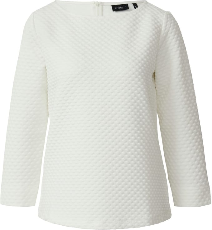 s.Oliver - female - Jacquard sweatshirt in een relaxte pasvorm met een boothals