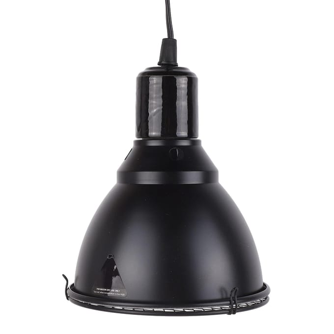 5.5in Reptielenlamp Armatuur Uniforme Verwarming Professionele Ondiepe Koepellamp Kap voor Amfibieën black