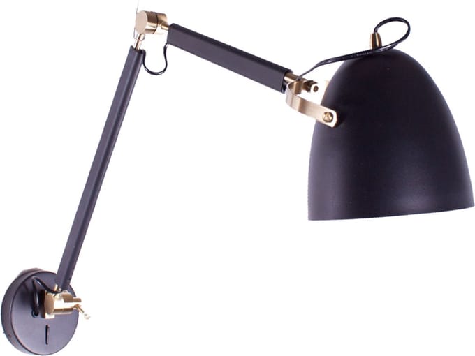 Wandlamp | 15 cm | Cupra | E27 | zwart | metaal | moderne design verlichting