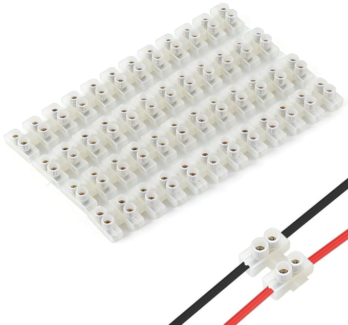 Set van 4 Kroonluchter Clips, 2-Poolige Kabelconnector, Schroefklem en Terminal Blok voor Verlichting