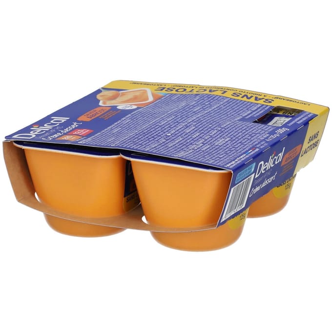 Delical Lactosevrije Dessertcrème Abrikoos 4x125 Voeding