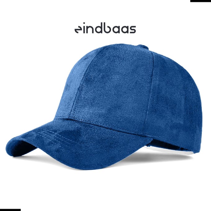 Legend Cap Basic - eindbaas - Suede pet - Blue - Luxe blauwe suede pet