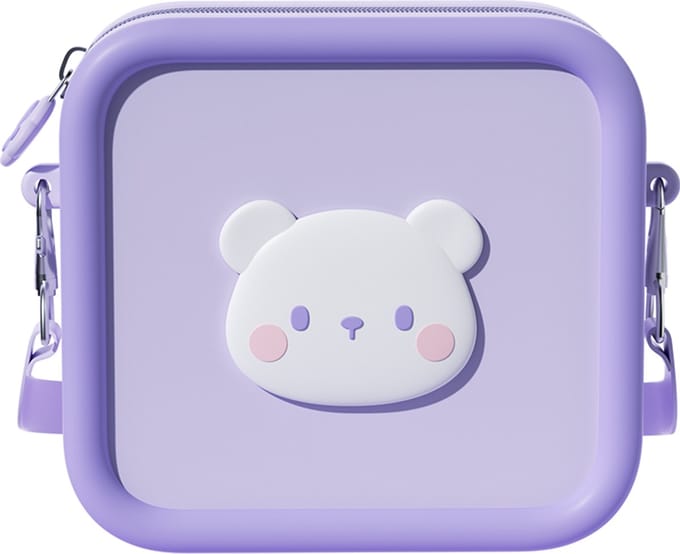 Snapling Beschermtas – Siliconen Opbergtas voor Printcamera - Paars - Kindercamera tas