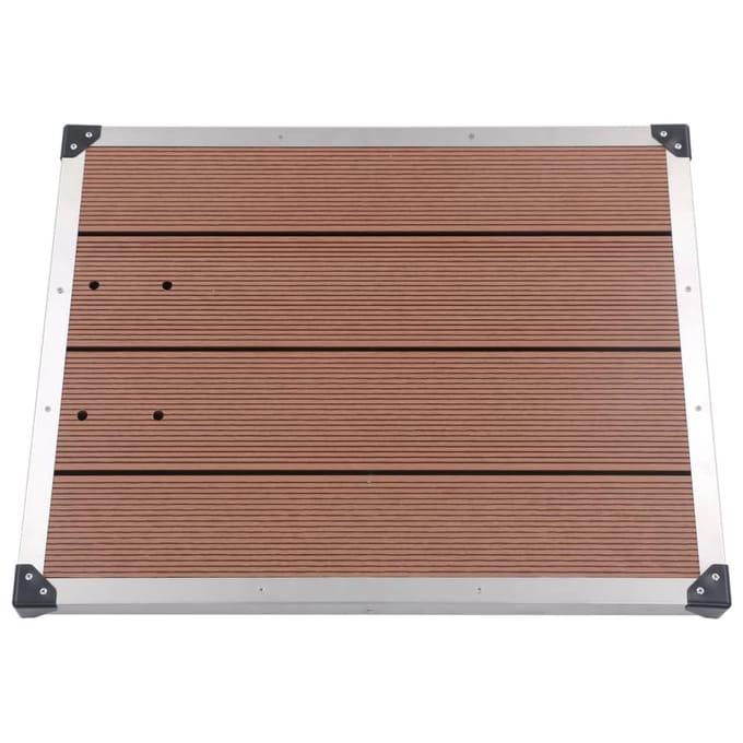 vidaXL - Buitendouchebak - 80x62 - cm - HKC - roestvrij - staal - bruin
