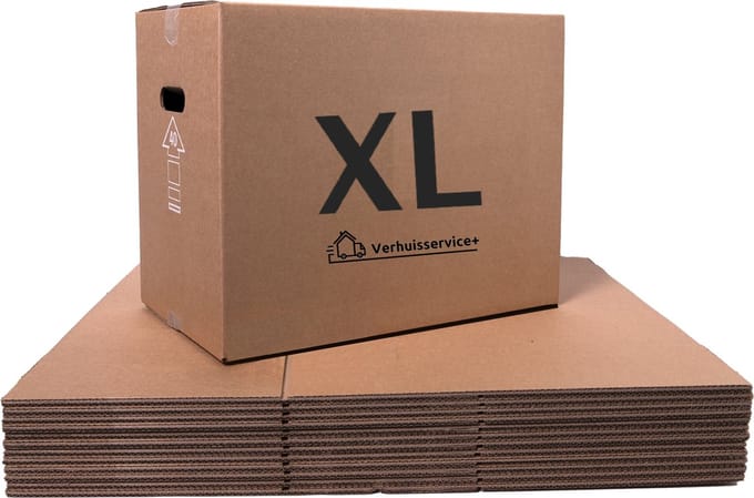 Verhuisdozen XL - 5 stuks - 106 Liter - Extra stevige Verhuisdoos - Dubbel golf karton