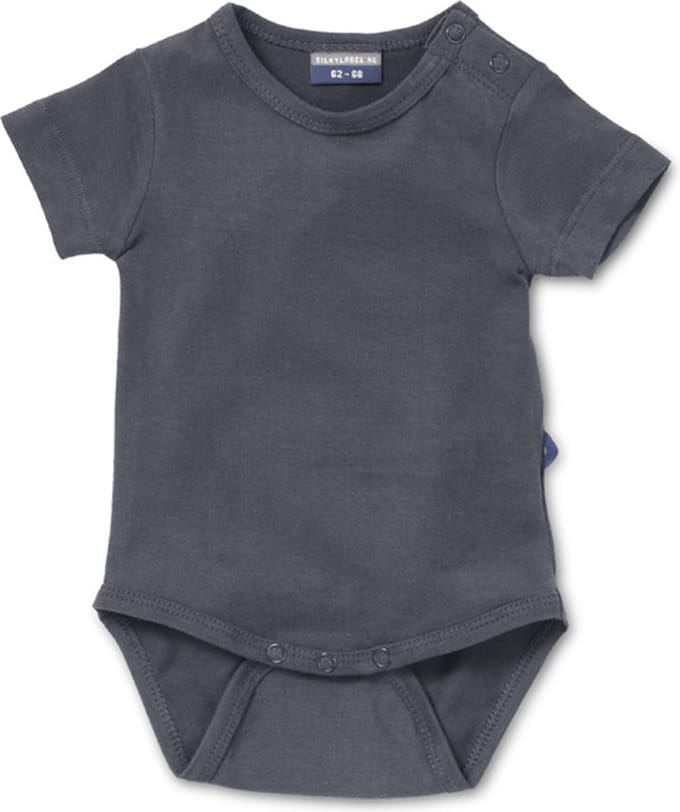Silky Label romper glacier grey - korte mouw - maat 50/56 - grijs