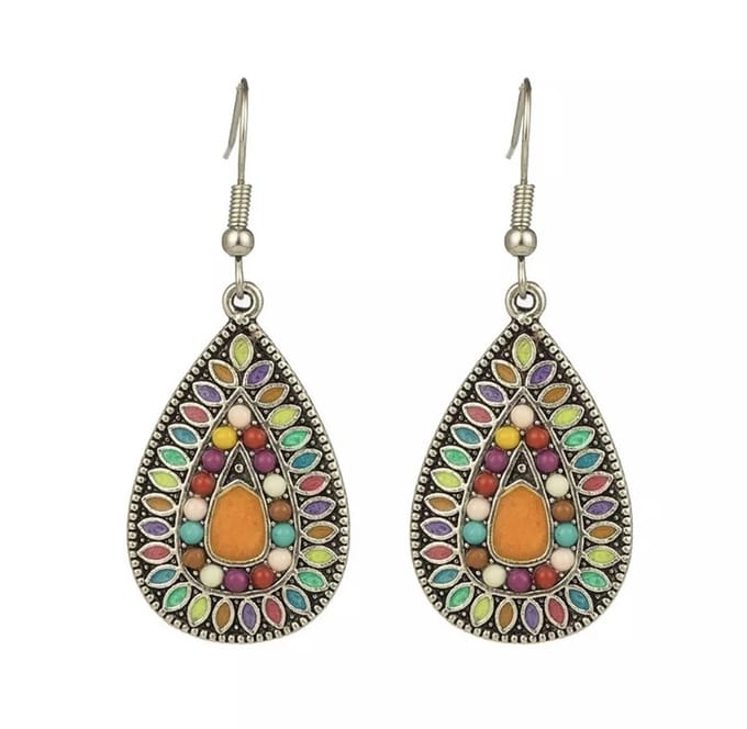 Jomide Oorhangers Vintage Dangle - Multi Colours