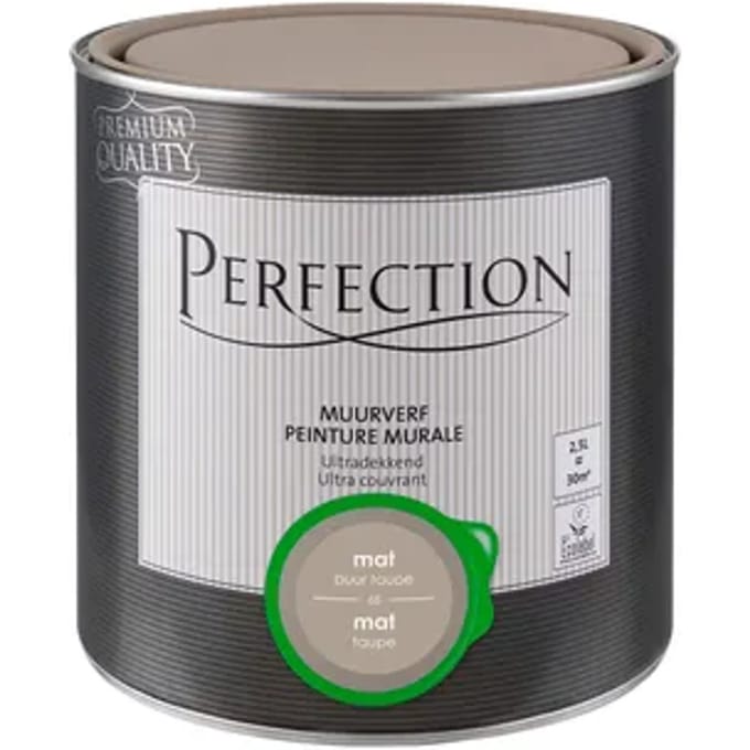 Perfection Ultradekkend Muurverf - Mat - Taupe - 2,5l