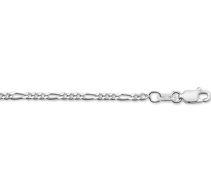Glams armband figaro 2,7 mm - Zilver