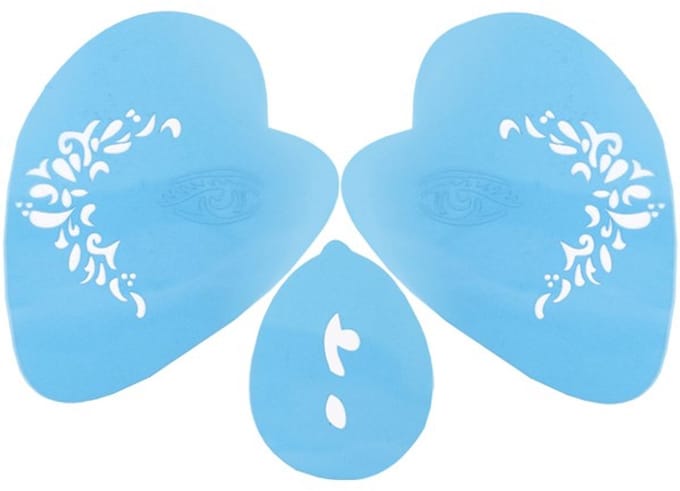 Aqua schmink sjabloon fantasy prinses