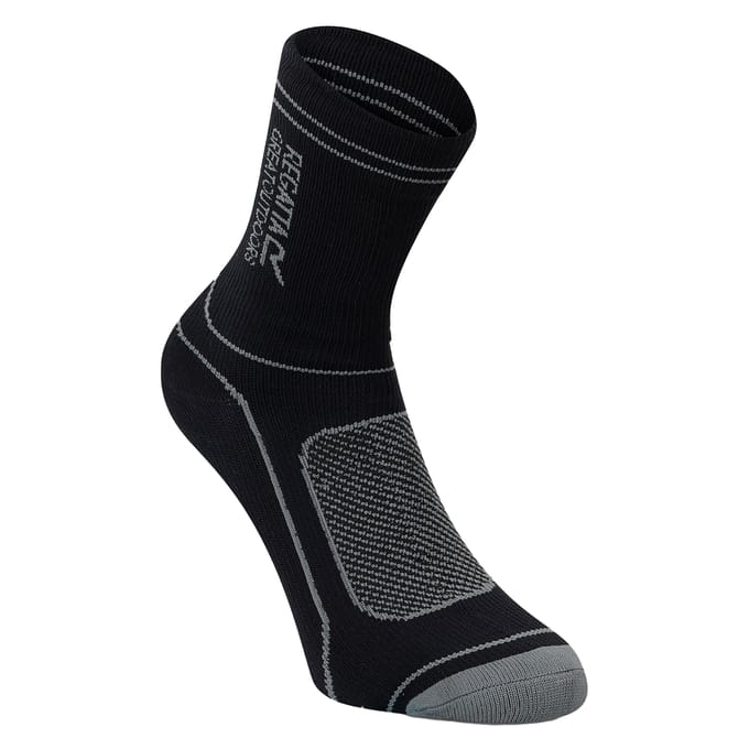 Regatta Unisex Volwassen Waterdichte Crew Sokken (Zwart/Granit)