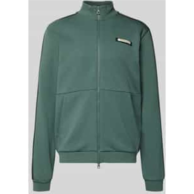 Sweatjack met opstaande kraag en tweewegritssluiting