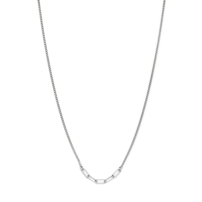 zilver gerhodineerd collier 3,6 mm 40 + 5 cm 1338556