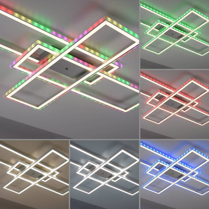 JUST LIGHT. GmbH LED plafondlamp Felix60, 105 cm x 71 cm
