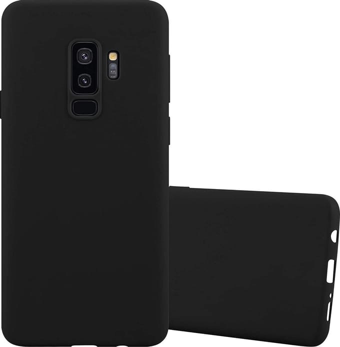 Flexibele achterkant Silicone hoesje zwart Geschikt voor: Samsung Galaxy S9 Plus