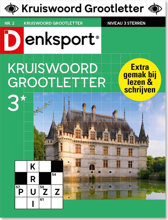 Denksport Puzzelboek - Kruiswoord Grootletter , editie 2