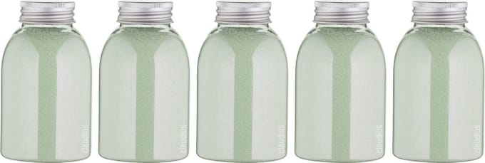 Scrubzout Dennen - 300 gram - fles met aluminium dop - Hydraterende Lichaamsscrub - set van 5 stuks