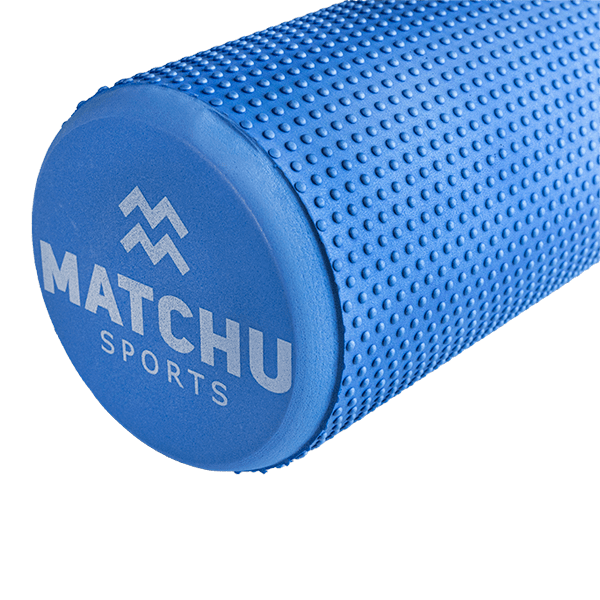 Matchu Sports - Foamroller 45 cm - Medium Hardheid - EVA Foam - Massageroller - Fitness - Yoga - Pilates - Mobiliteit - Blauw
