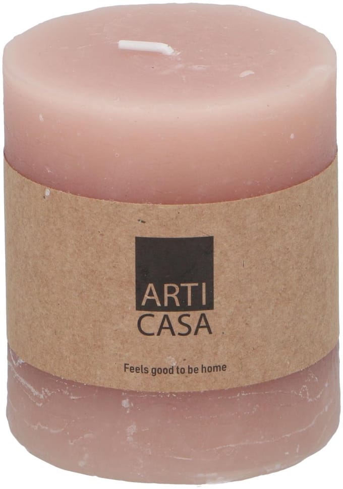 Kaars roze Ø7xh8cm