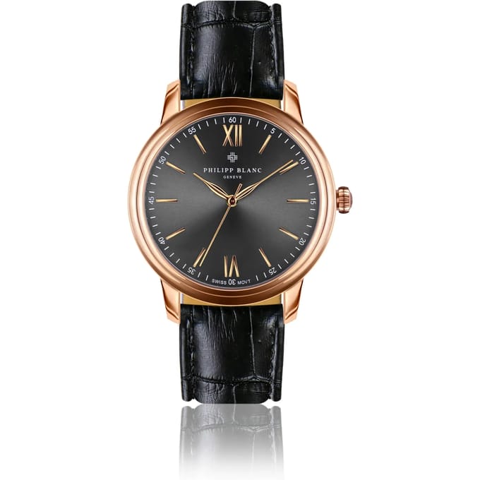 Krokodillenleren horloge Philipp Blanc Geneva