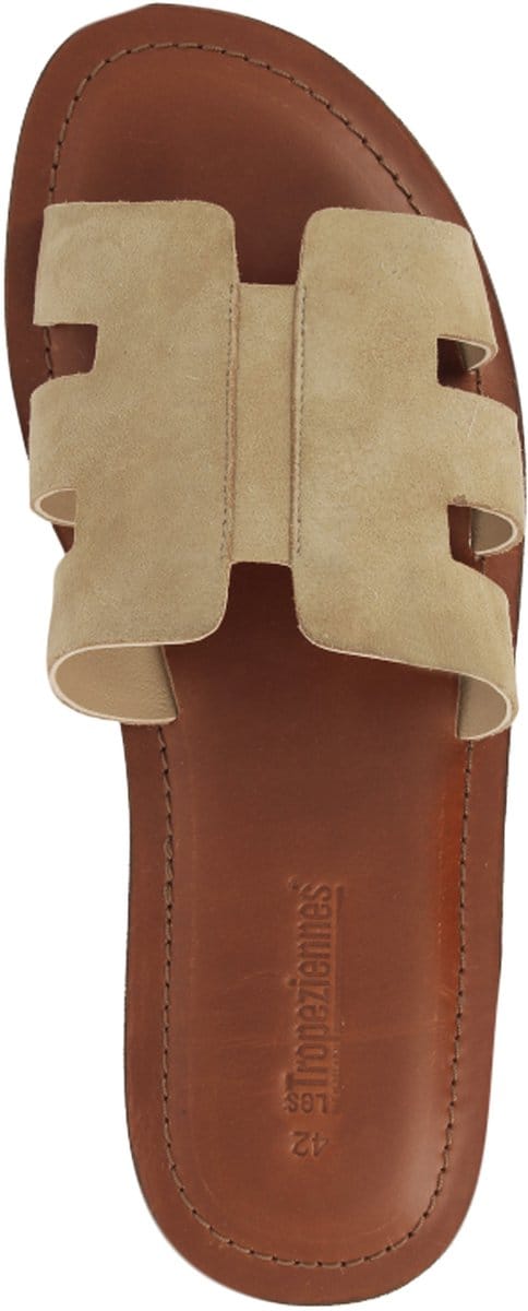 Emia Suede platte leren sandalen
