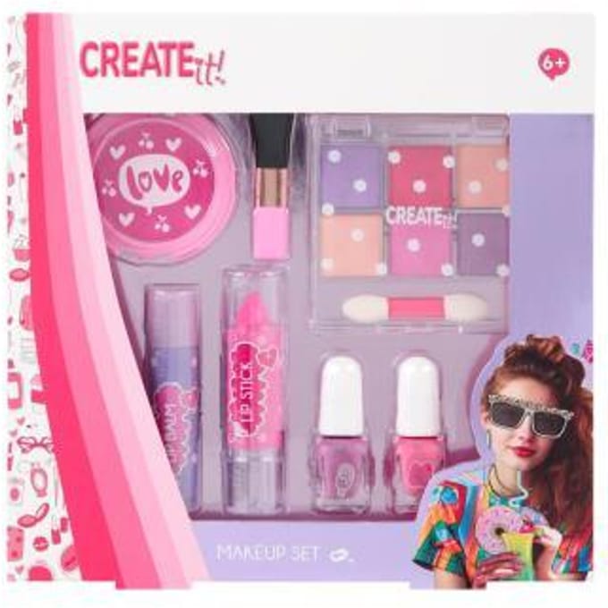 Create it! Make-up set Roze Turquoise Opmaken en sieraden