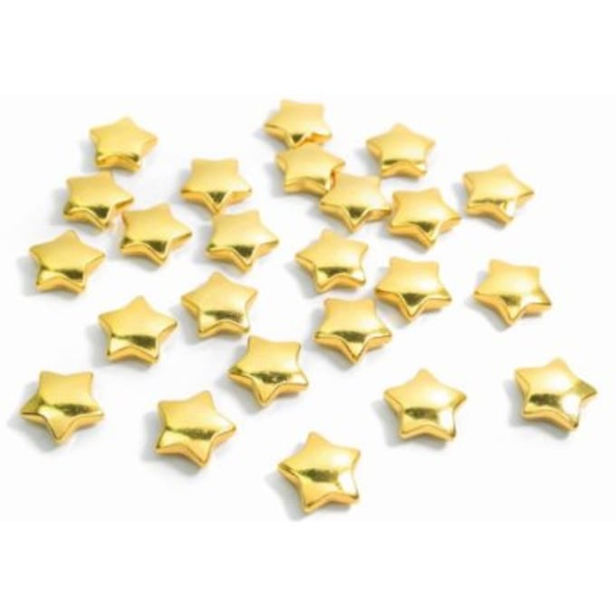 Trendform glitter tafeldecoratie sterretjes à 24 stuks goudkleurig
