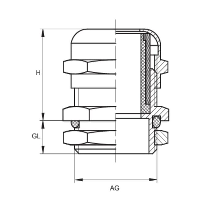 Trytyt MPG-7 Serie - Messing Kabelwartel - PG6-7 - IP68 - Chroom
