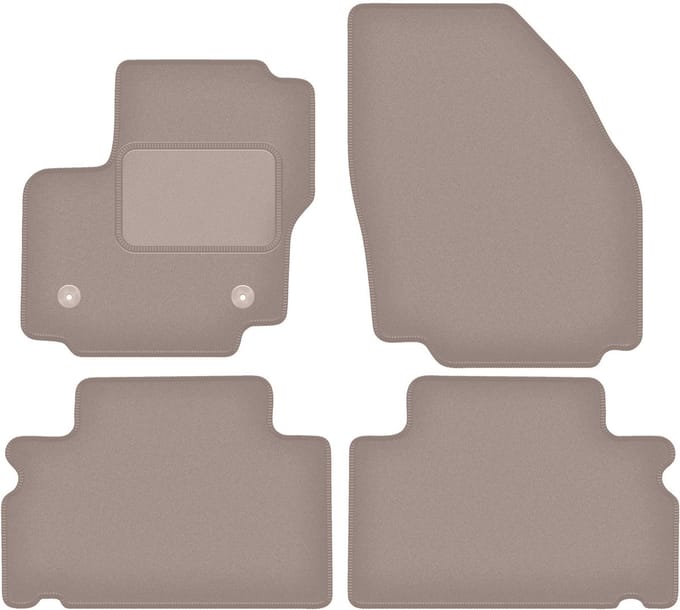 Beige veloursmatten voor: Ford Galaxy MK2 minivan (2012-2015)