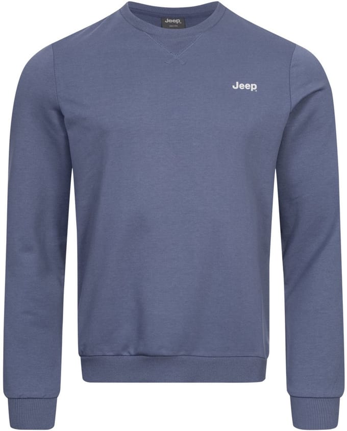 Jeep Heren Sweatshirt Met Ronde Hals Blauw - M