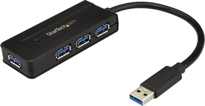 StarTech.com USB 3.0-hub met 4 poorten en oplaadpoort USB hub - 4 - USB 3.2 - Zwart