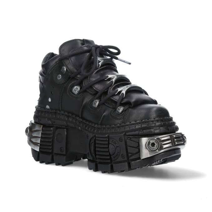 New Rock lederen platform enkellaarzen-WALL106-S10