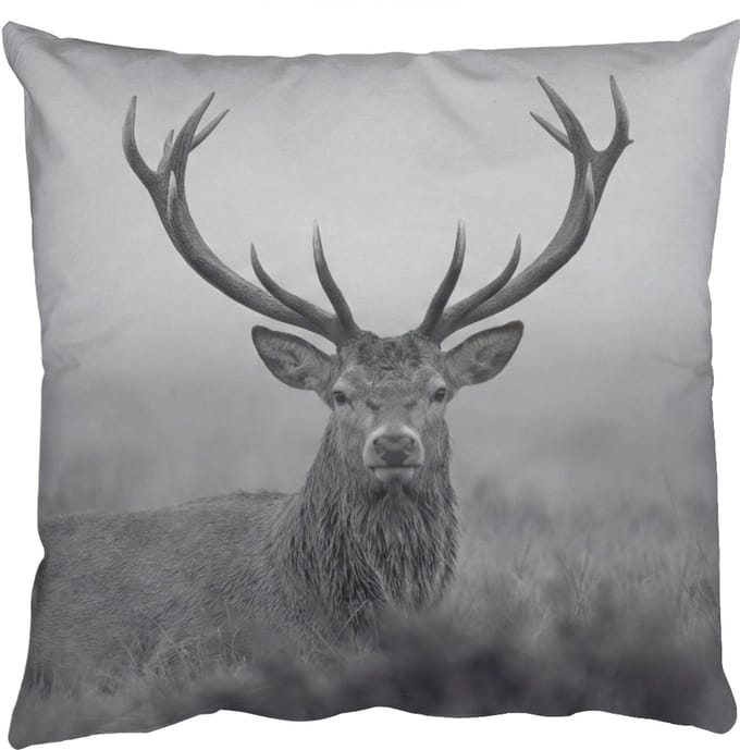 Sierkussens - Kussentjes Woonkamer - 45x45 cm - Hert - Mistig - Zwart - Wit
