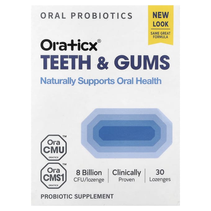 Oraticx, Tanden & Tandvlees, Oraal Probioticum, Druif, Zuigtabletten, 30 Tabletten
