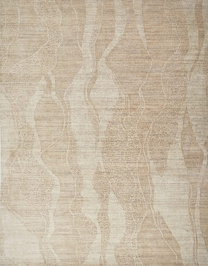 Concept Looms Dune Beige DU147 Vloerkleed - 244 x 305 cm - Beige - Rechthoekig - Viscose, Wol - Eetkamer, Woonkamer - Abstract - Design, Landelijk, Modern