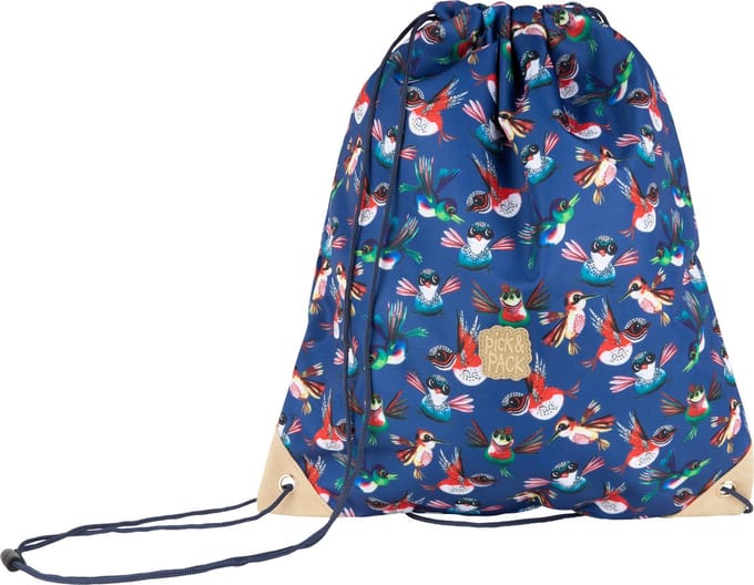 Pick & Pack Vogels Gymtas, Zwemtas - Donkerblauw