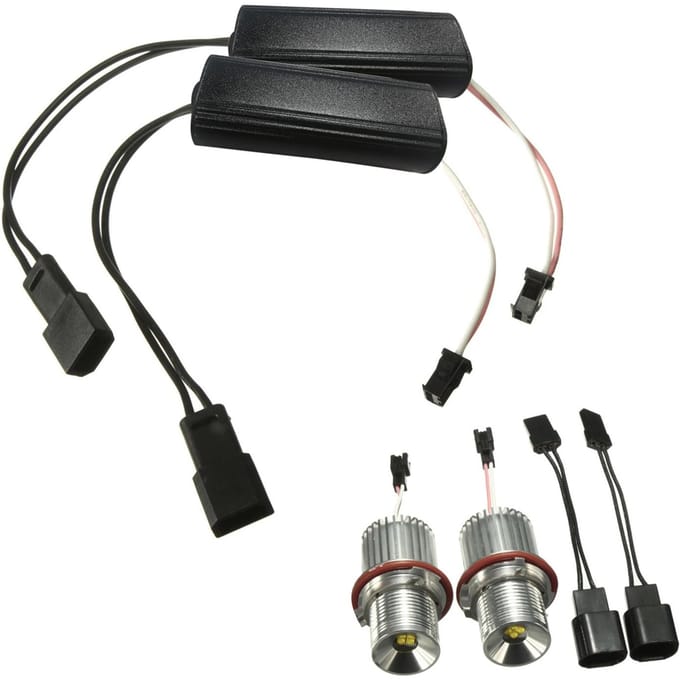 2 Stuks 20W Led Angel Eyes Halo Ring Marker Gloeilamp Vervanging Voor Bmw E87 E39 M5 M6 e83 X3 E60 black
