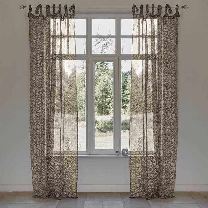 LOBERON Gordijn Ziradayn zwart/beige
