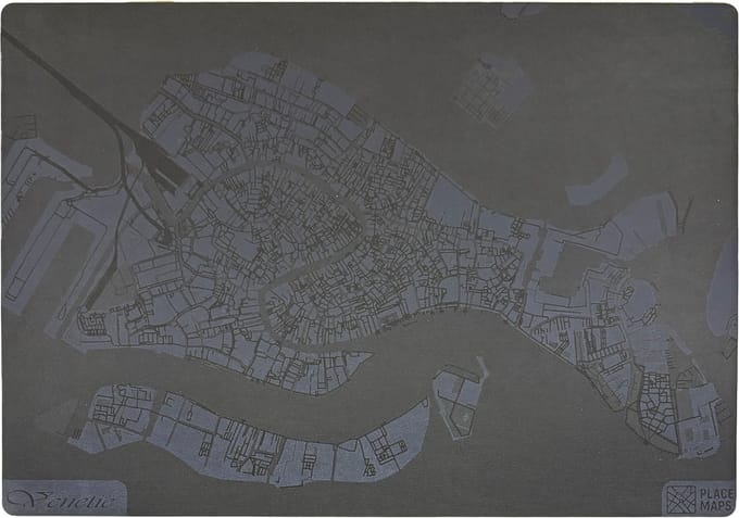 Place Maps Placemat Stadskaart Gent - Kunstleer - Cacaobruin - 1 Stuk