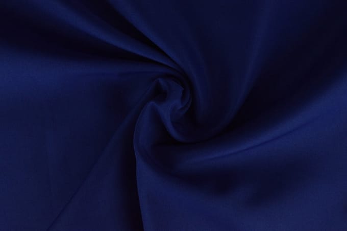 25 meter brandwerende stof - Kobaltblauw - 100% polyester