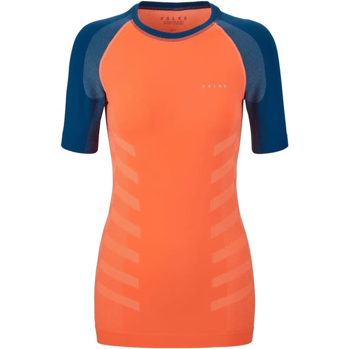 FALKE Warm Shortsleeved Shirt sneldrogend functioneel functioneel shirt met korte mouwen dames oranje - maat S