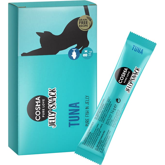 8x14g Tonijn Jelly Snack Cosma Kattensnacks