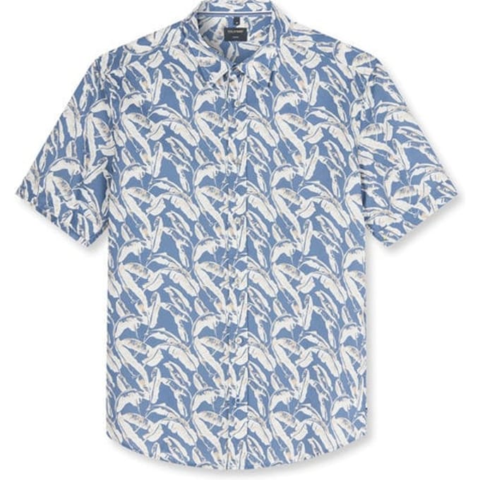 OLYMP Casual Overhemd, Regular Fit, Kent, Blauw