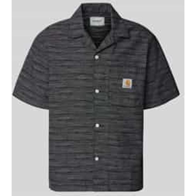Carhartt Wip s/s gellar shirt - gellar stripe / zwart