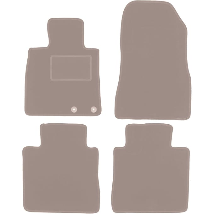 Beige velours matten voor: Nissan Note II hatchback (2012-)