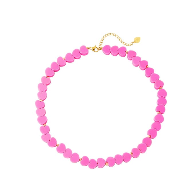 Kinderketting - Kids - Ketting - Roze - Hart