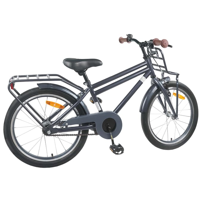 vidaXL - Kinderfiets - 18 - Inch - voor - 5-7 - jaar - oud - Donkergrijs