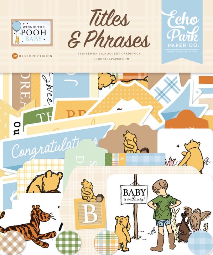 Echo Park - Winnie The Pooh Baby Titles & Phrases (WPB442032)