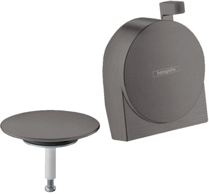 Hansgrohe Exafill S S - afbouwdeel - voor badafvoer- overloop- en vulcombinatie - geborsteld zwart chroom