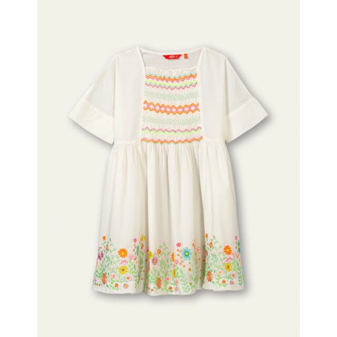 Oilily Donica - Jurk - Meisjes - Wit - 92/2T